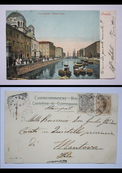 Cartolina / postcard TRIESTE - Canal Grande. Grosser Kanal. 1904. …