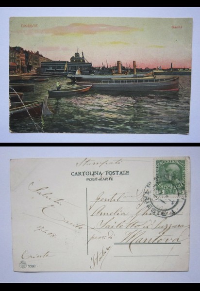Cartolina / postcard TRIESTE - Sanita. 1908 ca.