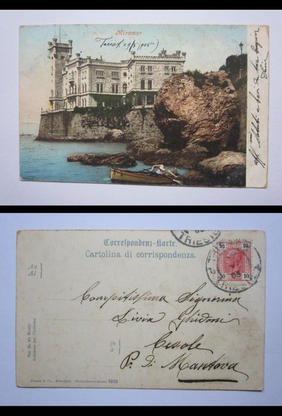 Cartolina / postcard TRIESTE - Miramar. 1905