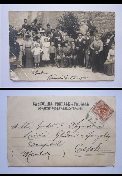 Cartolina / postcard Abitanti di Campitello di CESOLE (Marcaria - …