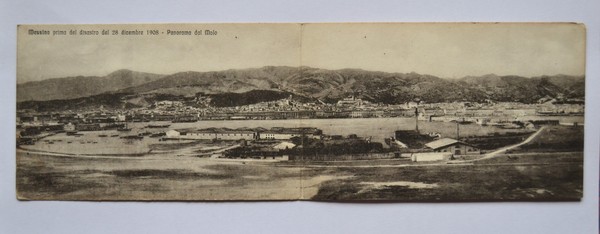 Cartolina / postcard doppia MESSINA prima del disastro del 28 …