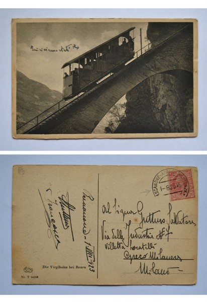 Cartolina / postcard Die Virglhahn bei Bozen (Bolzano) 1923