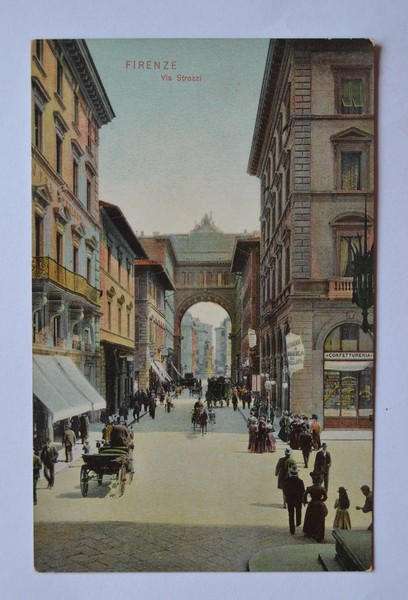 Cartolina / postcard FIRENZE - Via Strozzi. Ed.Dr.Trenkler Co. Lipsia
