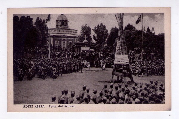 Cartolina / postcard Addis Abeba - Festa del Mascal. Ed. …