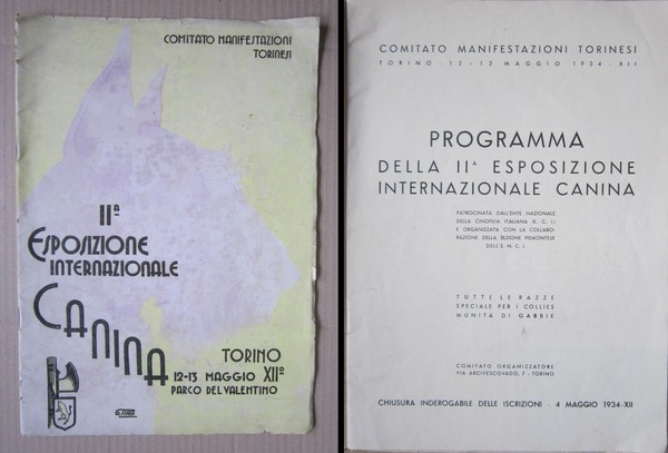 Comitato Manifestazioni Torinesi - II° Esposizione Internazionale Canina TORINO. 1934