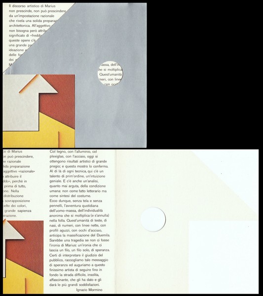 *Marius Mario Panciroli. Galleria De Cristoforis Milano. 15 gennaio, 10 …