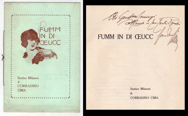 Corradino Cima. Fumm in di oeucc. Copia dedicata e firmata …