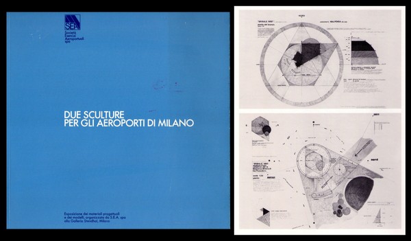 Catalogo mostra "Due sculture per gli aeroporti di Milano" 1983. …