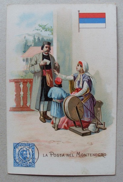 Cartolina/postcard "La Posta nel MONTENEGRO" Lysoform - Achille Brioschi & …