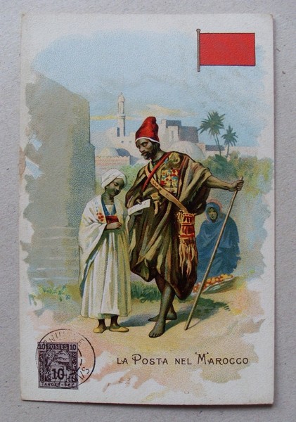 Cartolina/postcard "La Posta nel MAROCCO" Lysoform - Achille Brioschi & …