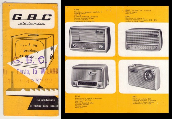 Depliant GBC ELECTRONICS nuova gamma di Televisori - Radioricevitori - …
