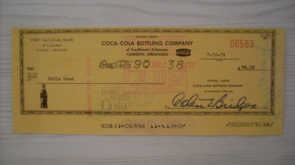 Cambiale/promissory note COCA COLA - First National Bank of Camden …