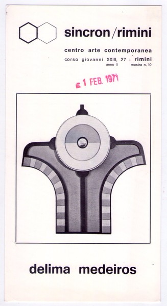 Invito Mostra n.27 DELIMA MEDEIROS 1971. SINCRON Centro Culturale Arte …