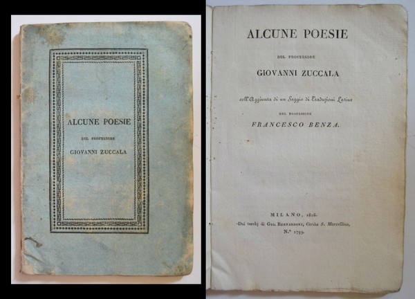 Alcune poesie del professore Giovanni Zuccala coll'aggiunta di un saggio …