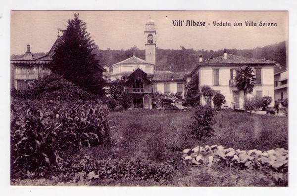 Cartolina Vill´Albese (Como) Veduta con Villa Serena. 1915 circa