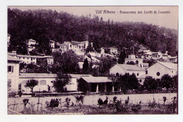 Cartolina Vill´Albese (Como) Panorama dei Crotti di Levante. 1915 circa