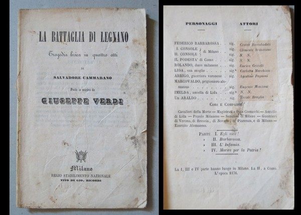 *LA BATTAGLIA DI LEGNANO Tragedia lirica in quattro atti di …