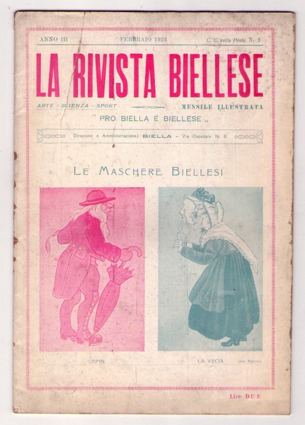 La rivista biellese. Pro Biella e Biellese. Anno III, febbraio …