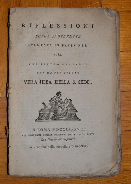 Riflessioni sopra l'Operetta stampata in Pavia nel 1784 per Pietro …