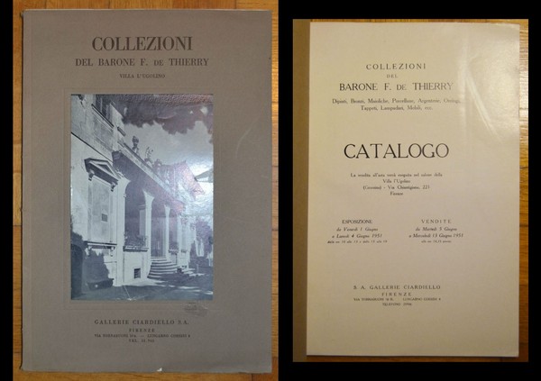 Collezioni del Barone F. De Thierry. Catalogo Gallerie Ciardiello. 1951