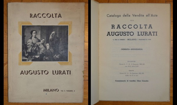 Catalogo della vendita all'asta della Raccolta Augusto Lurati. 1933