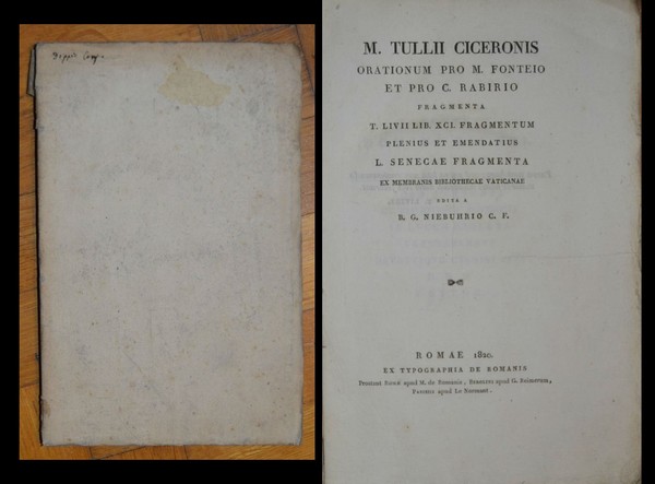 *M. Tullii Ciceronis Orationum pro M. Fonteio et pro C. …