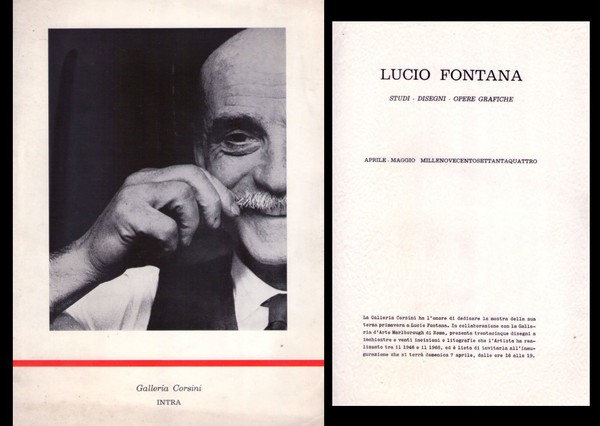 Brochure LUCIO FONTANA studi-disegni-opere grafiche. Galleria Corsini - Intra. 1974