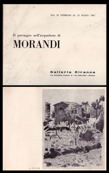 Catalogo Il paesaggio nell'acquaforte di GIORGIO MORANDI. Febbraio 1967. Galleria …