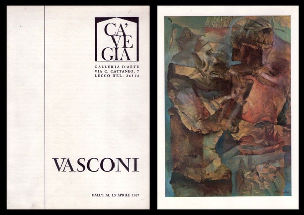 Opuscolo mostra FRANCO VASCONI. Galleria d'Arte Ca' Vegia - Lecco. …