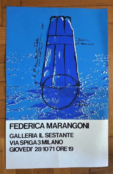 Manifesto mostra FEDERICA MARANGONI. Galleria Il Sestante - Milano. 28 …