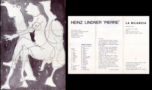 Brochure mostra HEINZ LINDNER °PIERRE° - la Bilancia esposizione d'arte …