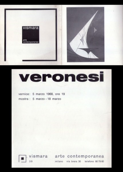 Brochure LUIGI VERONESI. Galleria Vismara arte contemporanea - Milano. 5 …