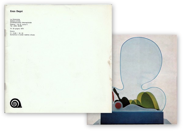 *Enzo Degni. La Chiocciola Galleria d'Arte Contemporanea Internazionale Padova 1974.