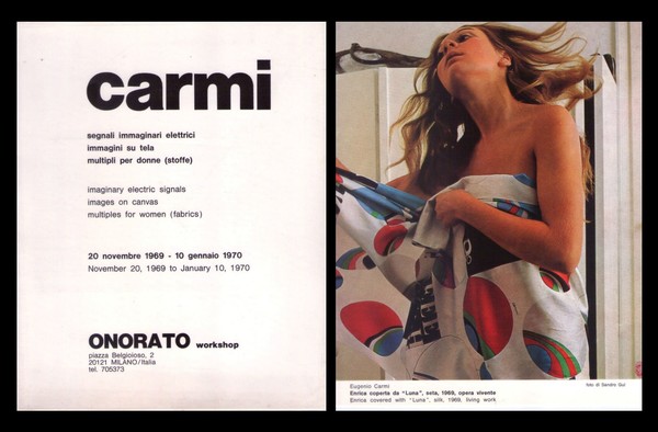 *EUGENIO CARMI segnali immaginari elettricii - immagini su tela - …