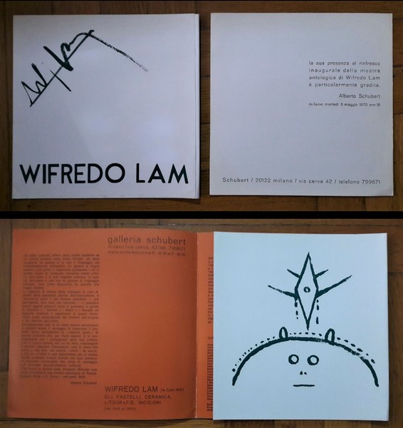 *Brochure mostra antologica WIFREDO LAM. Galleria Schubert - Milano 5 …