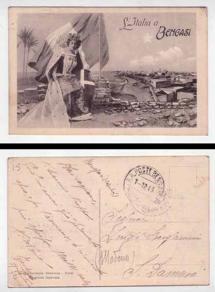 Cartolina/postcard l'Italia a BENGASI (Libia). 1913