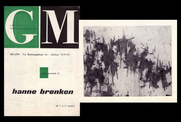 Brochure mostra HANNE BRENKEN. Galleria Montenapoleone - Milano dal 7 …