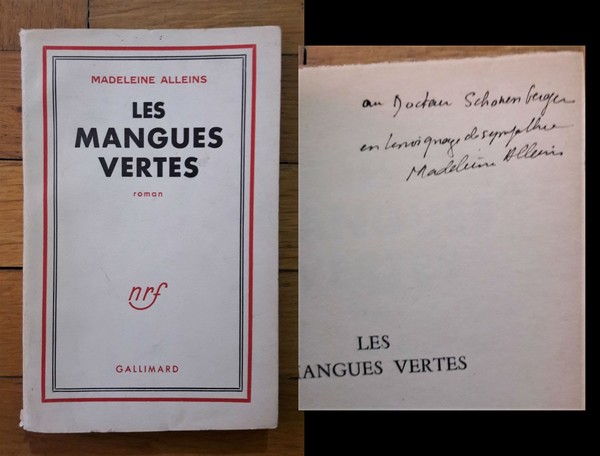 Madeleine Alleins - Les Mangues Vertes romam. 1957. Con dedica …