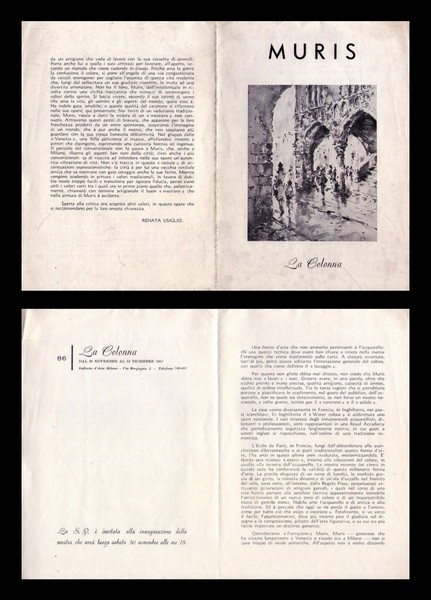 Brochure MURIS - La Colonna Galleria d'Arte Milano dal 30 …