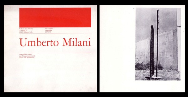 Catalogo mostra UMBERTO MILANI. Galleria del Milione - Milano dal …