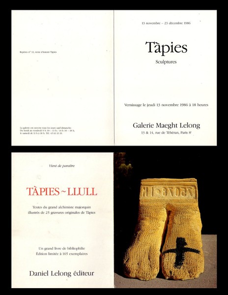 Brochure mostra Antoni Tàpies - Sculptures. Galerie Maeght Lelong Paris. …