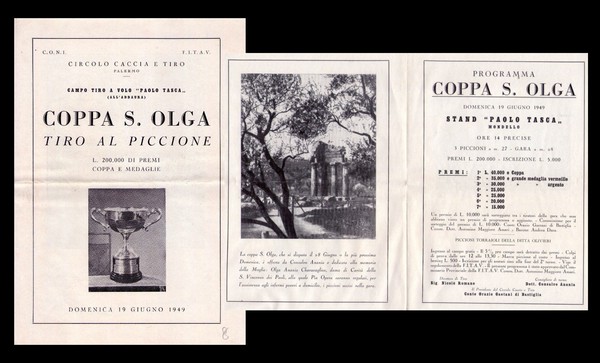 Brochure con programma Circolo Caccia e tiro - Palermo COPPA …