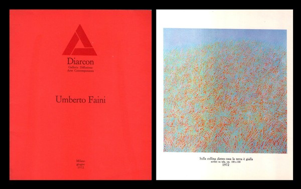 Catalogo mostra UMBERTO FAINI. Galleria Diarcon - Milano giugno 1972