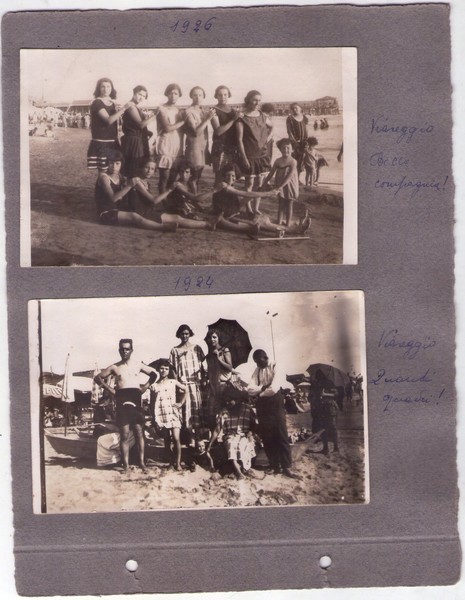 Lotto fotografie Viareggio 1924 - 1926. Milano Porta Venezia 1926