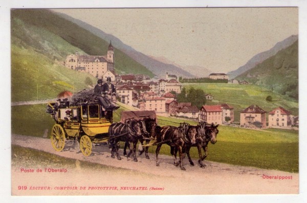 Cartolina/postcard Poste de l'Oberalp - Oberalppost.