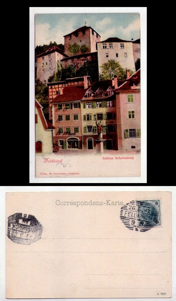 Cartolina/postcard Feldkirch. Schloss Schattenburg. 1902