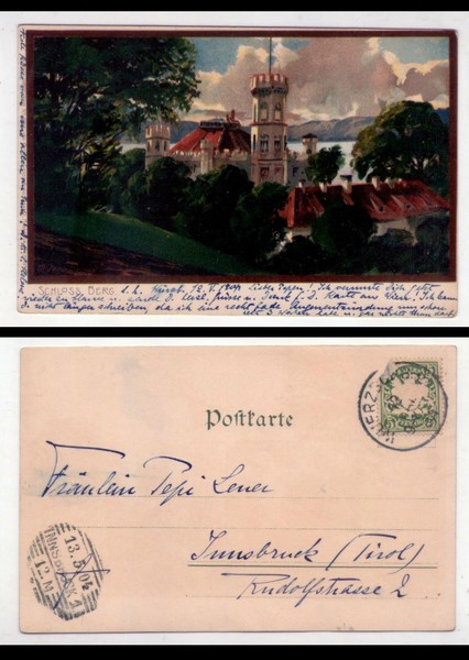 Cartolina/postcard Schloss Berg. 1904