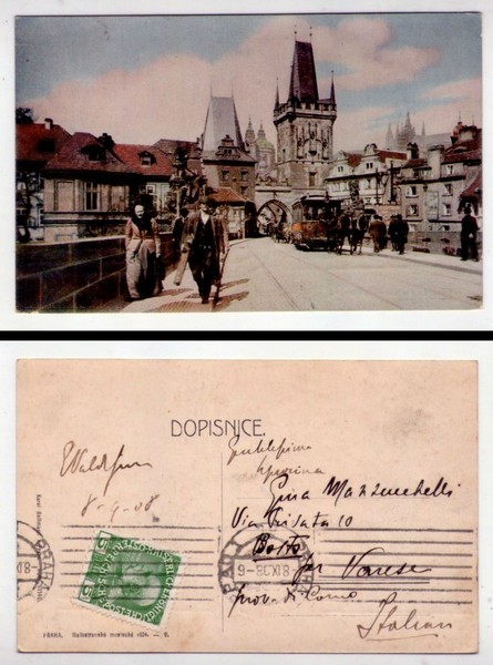 Cartolina/postcard Praha / Praga. 1908