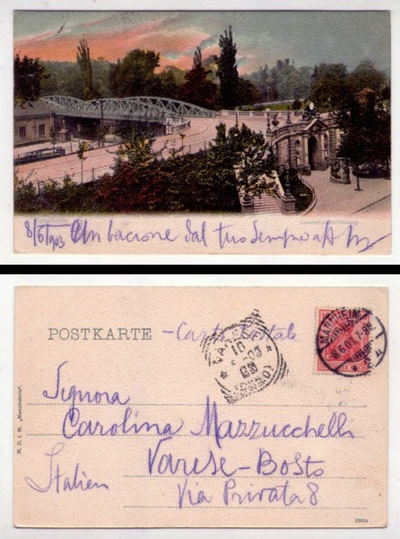 Cartolina/postcard Mannheim. 1903