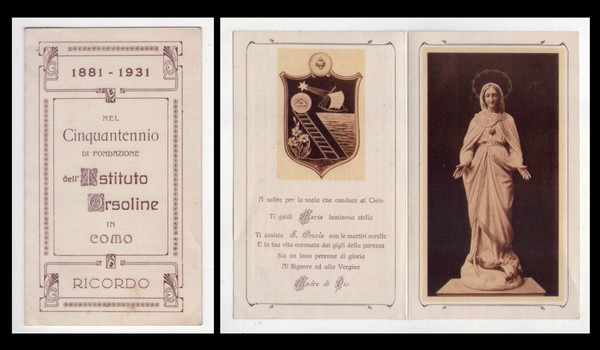 Ricordo: 1881-1931 nel Cinquantennio di fondazione dell'Istituto Orsoline in Como.